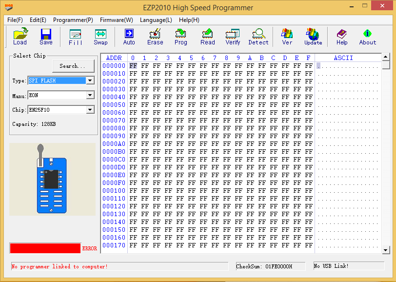 EZP2010 Hi-Speed Programmer Software Not Detected