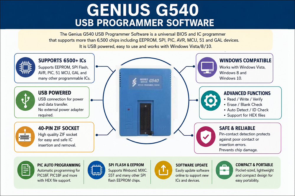 Genius G540 USB Programmer Software - diagram
