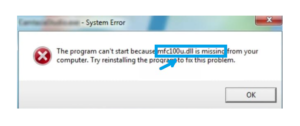 How To Fix Mfc100u.Dll Is Missing Error