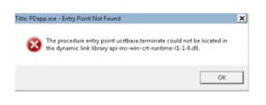 How To Fix The Procedure Entry Point Error