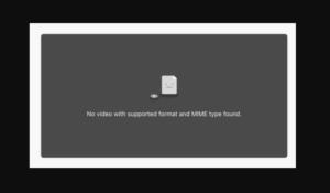 No Video With Supported Format And MIME Type Found