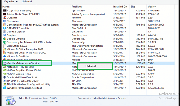 Disable And Uninstall The Mozilla Maintenance Service - pic5