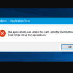 Application Error 0xc0000022 in Windows 10