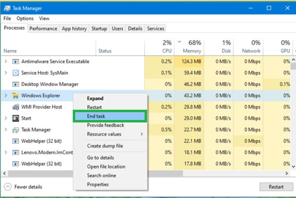 How To Fix Explorer.Exe Class Not Registered Windows Error - pic1