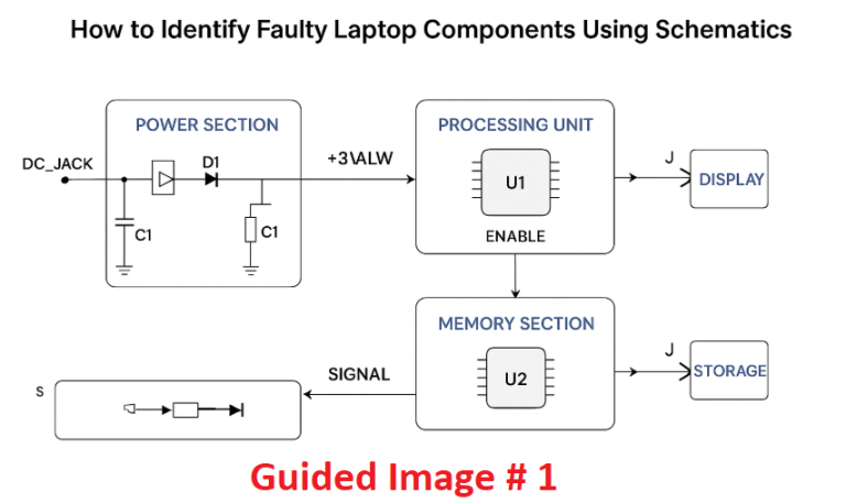 How to Identify Faulty Laptop Components Using Schematics