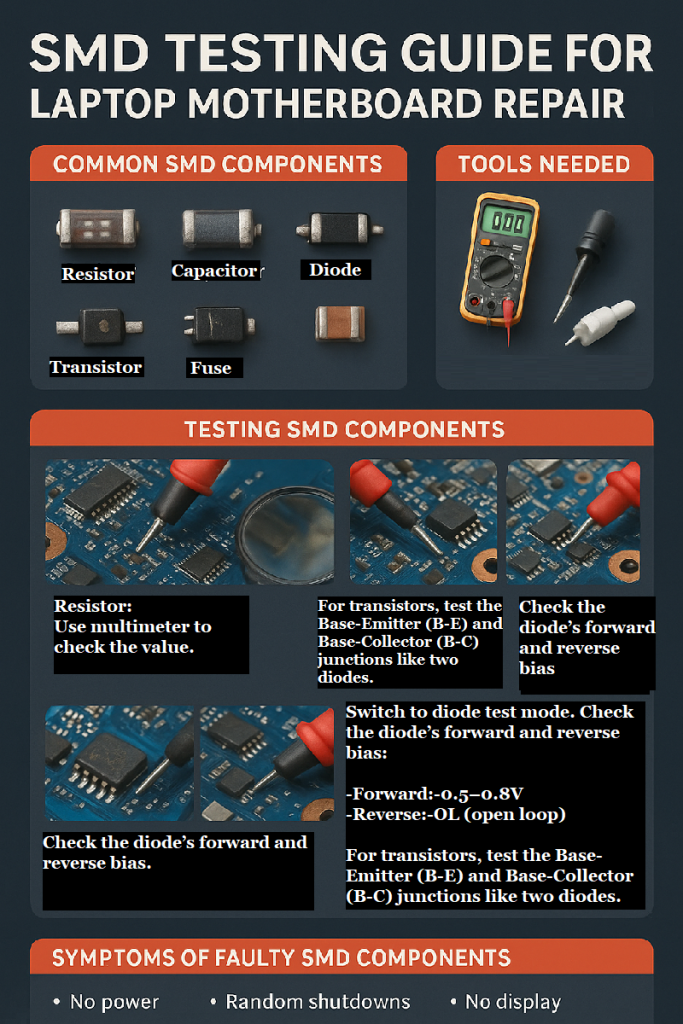 SMD Testing Guide for Laptop Motherboard Repair - information
