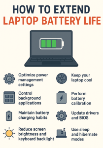 How to Extend Laptop Battery Life - Diagram