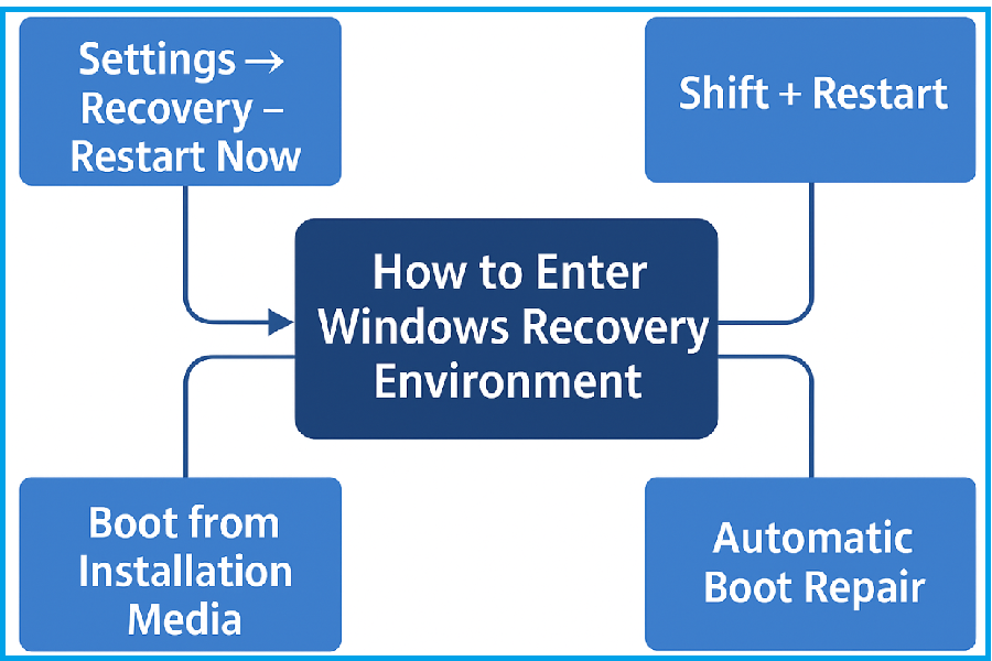 How to Enter Windows Recovery Environment - diagram