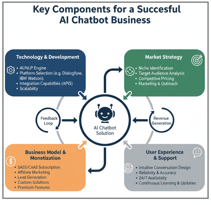 How to Make Money with AI Chatbots - Diagram