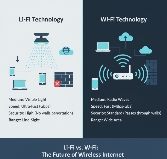Li-Fi Technology Explained - Li-Fi vs Wi-Fi