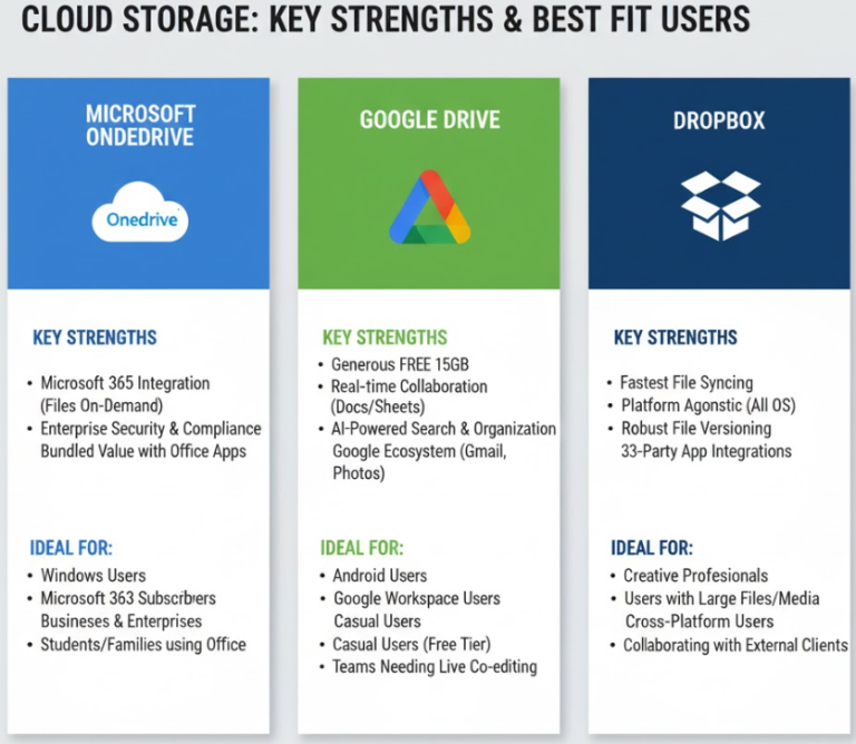 OneDrive vs Google Drive vs Dropbox Ultimate Guide
