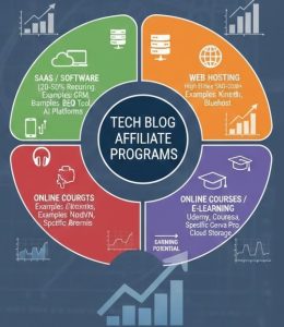 Affiliate Marketing for Tech Blogger - Diagram