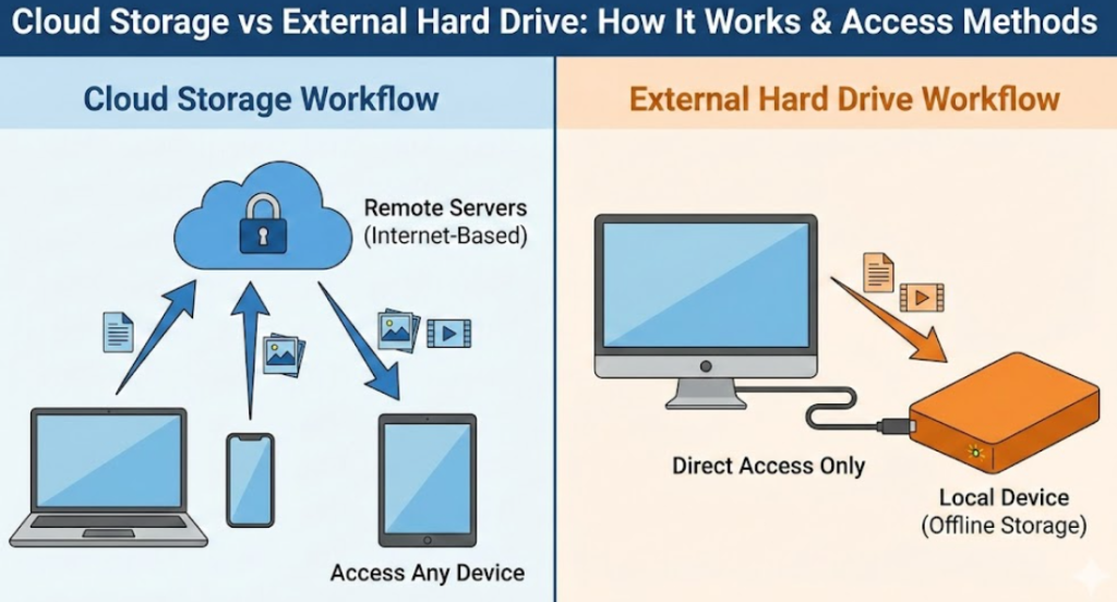 Cloud Storage vs External Hard Drive - Workflow