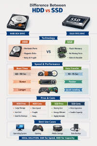 Difference Between HDD Vs SSD - infographic