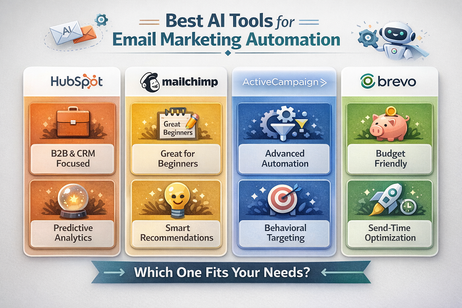 Best AI Tools for Email Marketing Automation - comparison chart