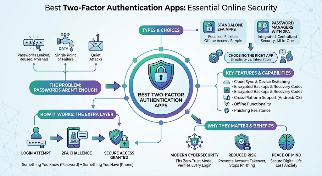 Best Two-Factor Authentication Apps - diagram chart