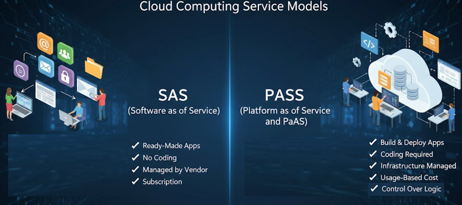Difference Between SaaS And PaaS - comparison
