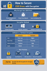How To Secure USB Drives With Encryption - Infographics