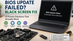 BIOS Update Failed Black Screen Fix Solutions