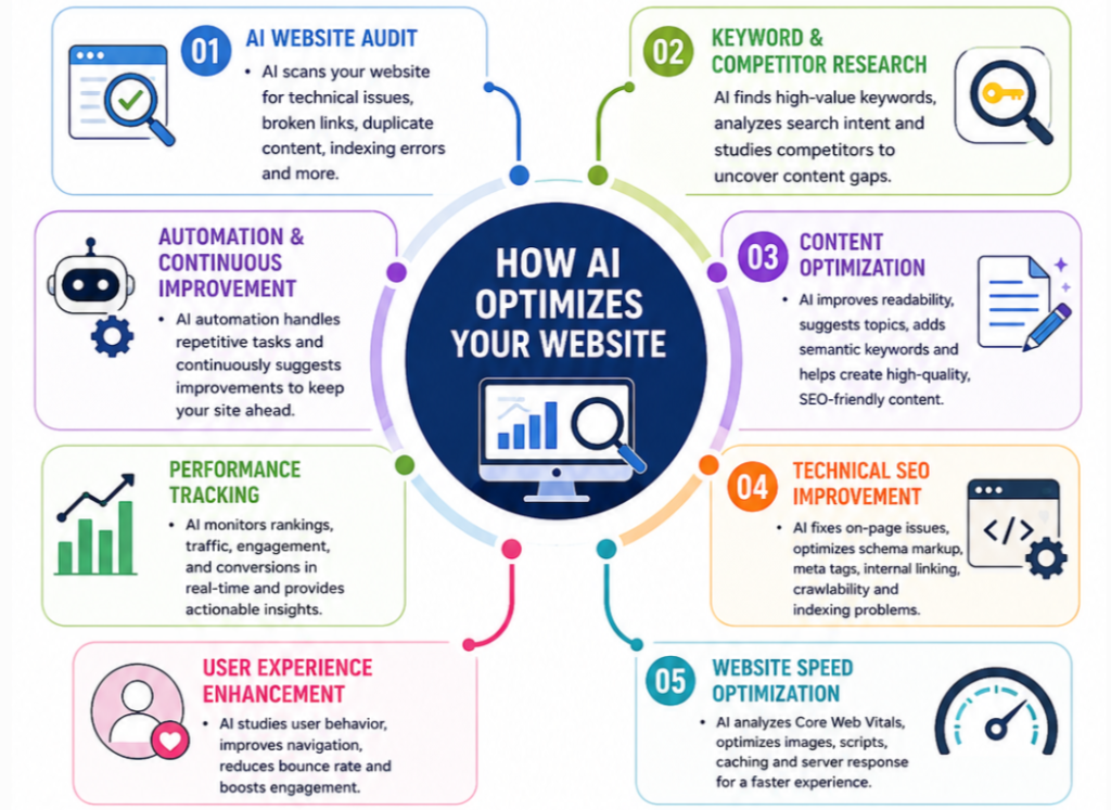 How to Use AI for Website Optimization - Infographic